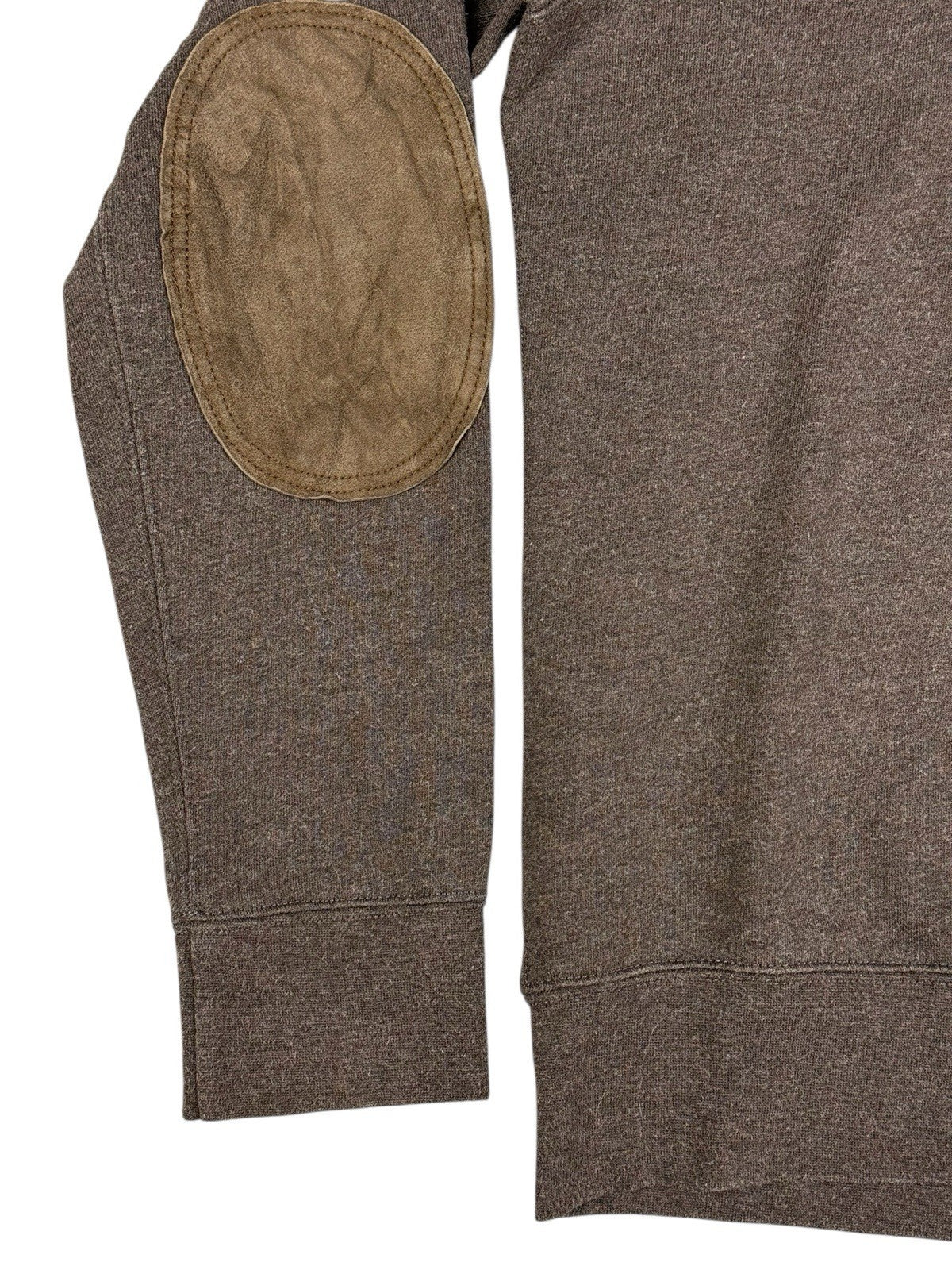 Polo Ralph Lauren Brown Shawl Collar Elbow Patch Jumper Small