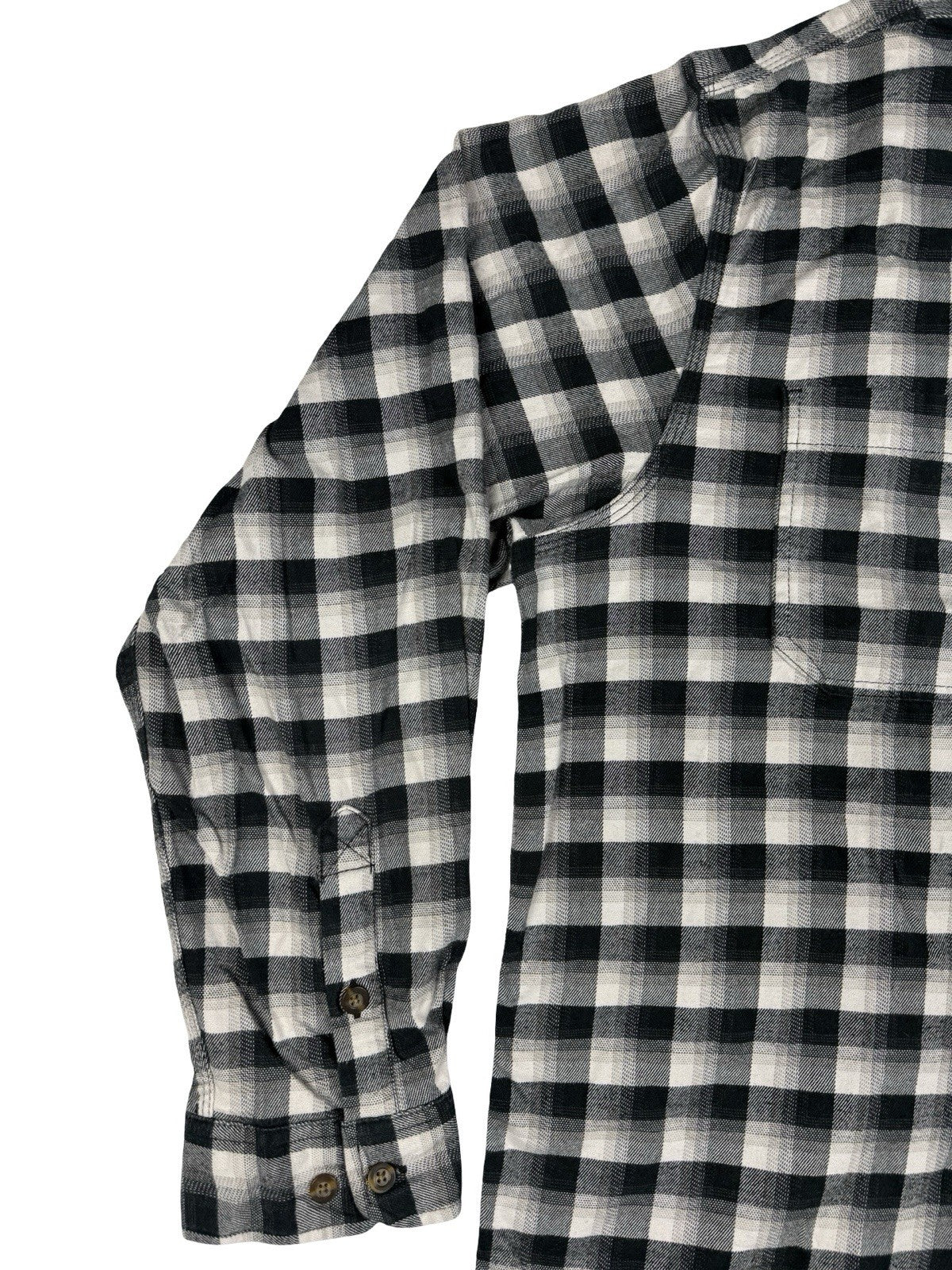 Carhartt Black Plaid Hamilton Relaxed Fit Button Shirt XL