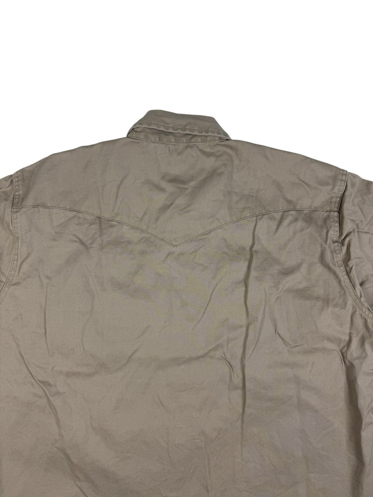 Wrangler Beige Pearl Snap Western Cowboy Shirt XL