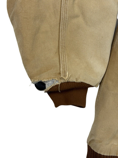 Carhartt J140 Brown Hooded Active Zip Workwear Jacket Large Regular
