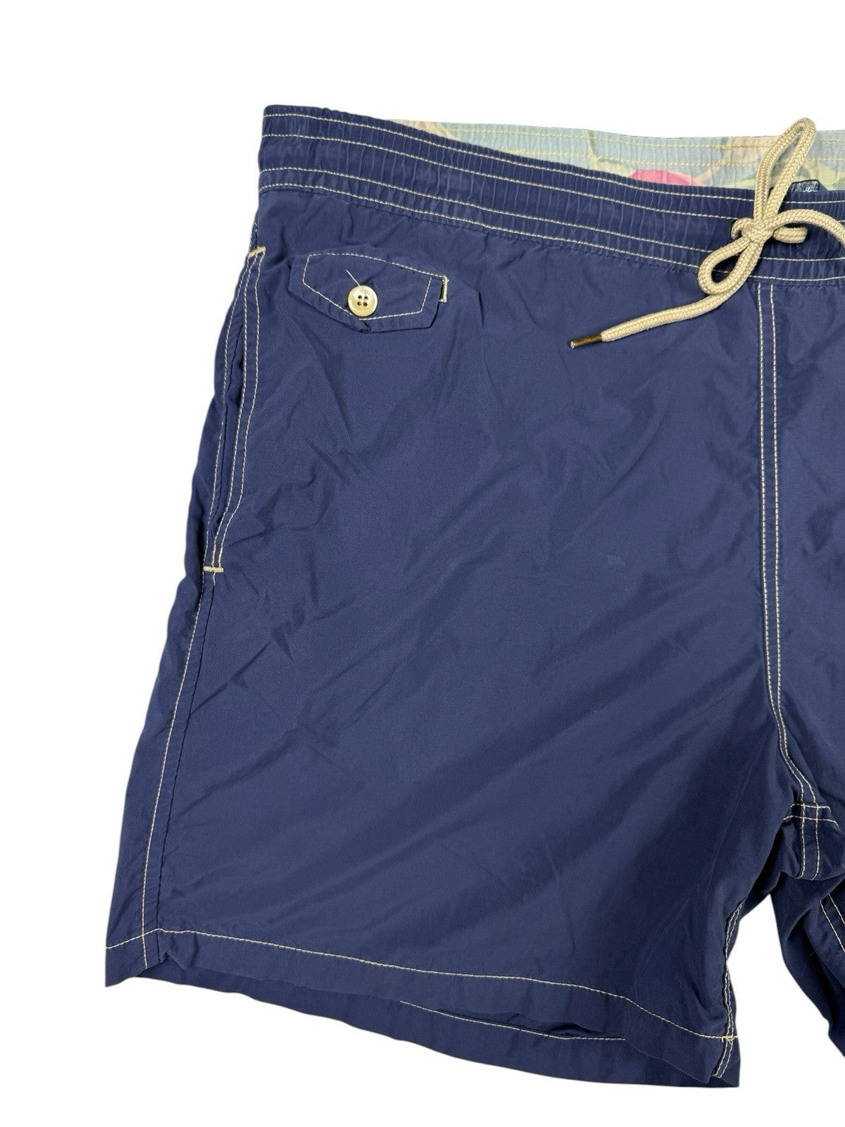 Polo Ralph Lauren Blue Retro Nylon Swim Trunk Shorts XL