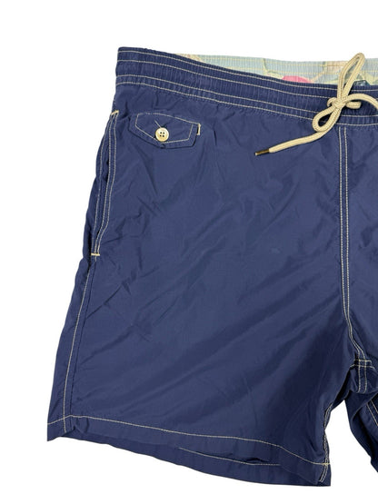 Polo Ralph Lauren Blue Retro Nylon Swim Trunk Shorts XL