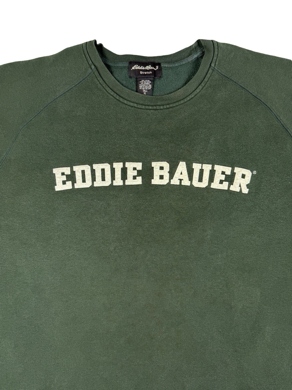 Eddie Bauer Green Stretch Embroidered Spell Out Jumper XL Tall