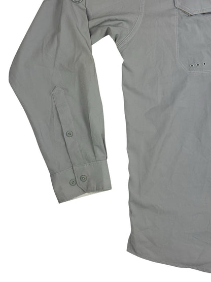 Columbia Grey PFG Polyester Fishing Shirt Large