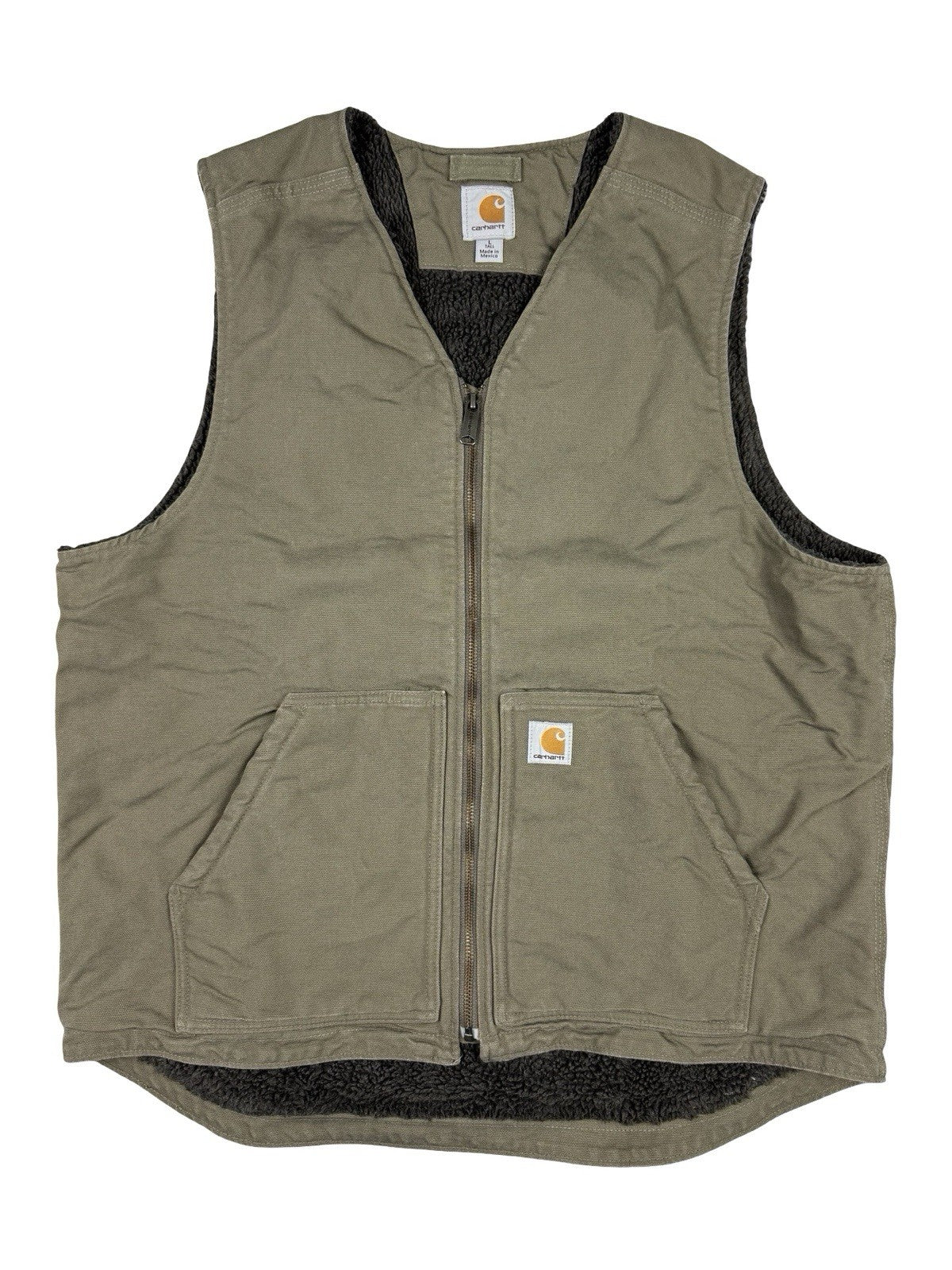 Carhartt 104394 DWD Sherpa Lined Canvas Gilet Vest Bodywarmer Large Tall
