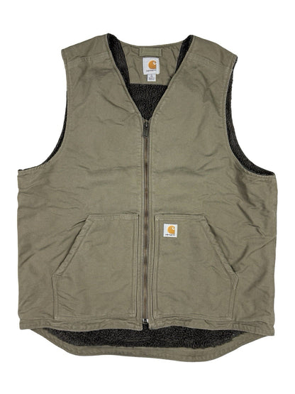 Carhartt 104394 DWD Sherpa Lined Canvas Gilet Vest Bodywarmer Large Tall