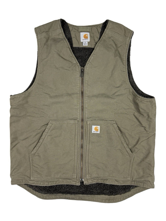 Carhartt 104394 DWD Sherpa Lined Canvas Gilet Vest Bodywarmer Large Tall