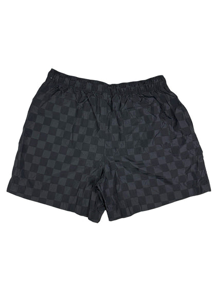 Nike Black Checker Pattern Nylon Sport Shorts XL