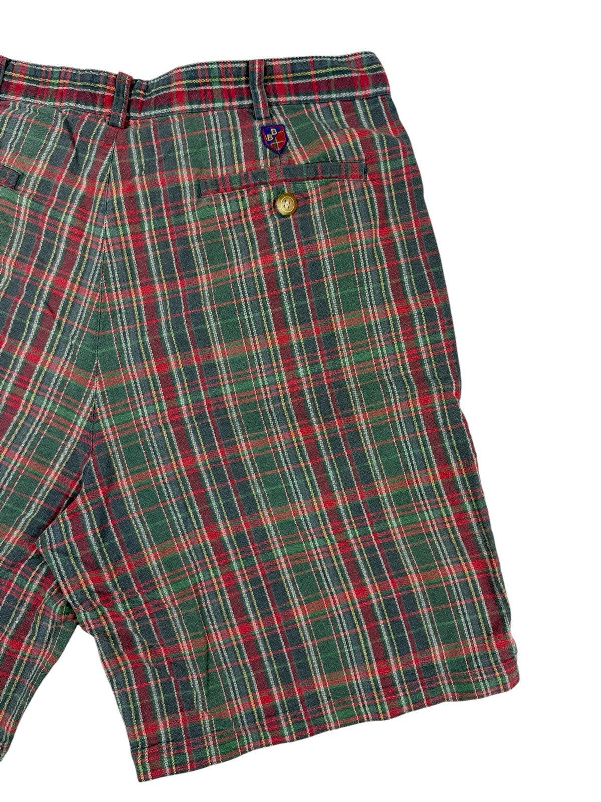 Bugle Boy Vintage Multi Plaid Cotton 90's Shorts 34W