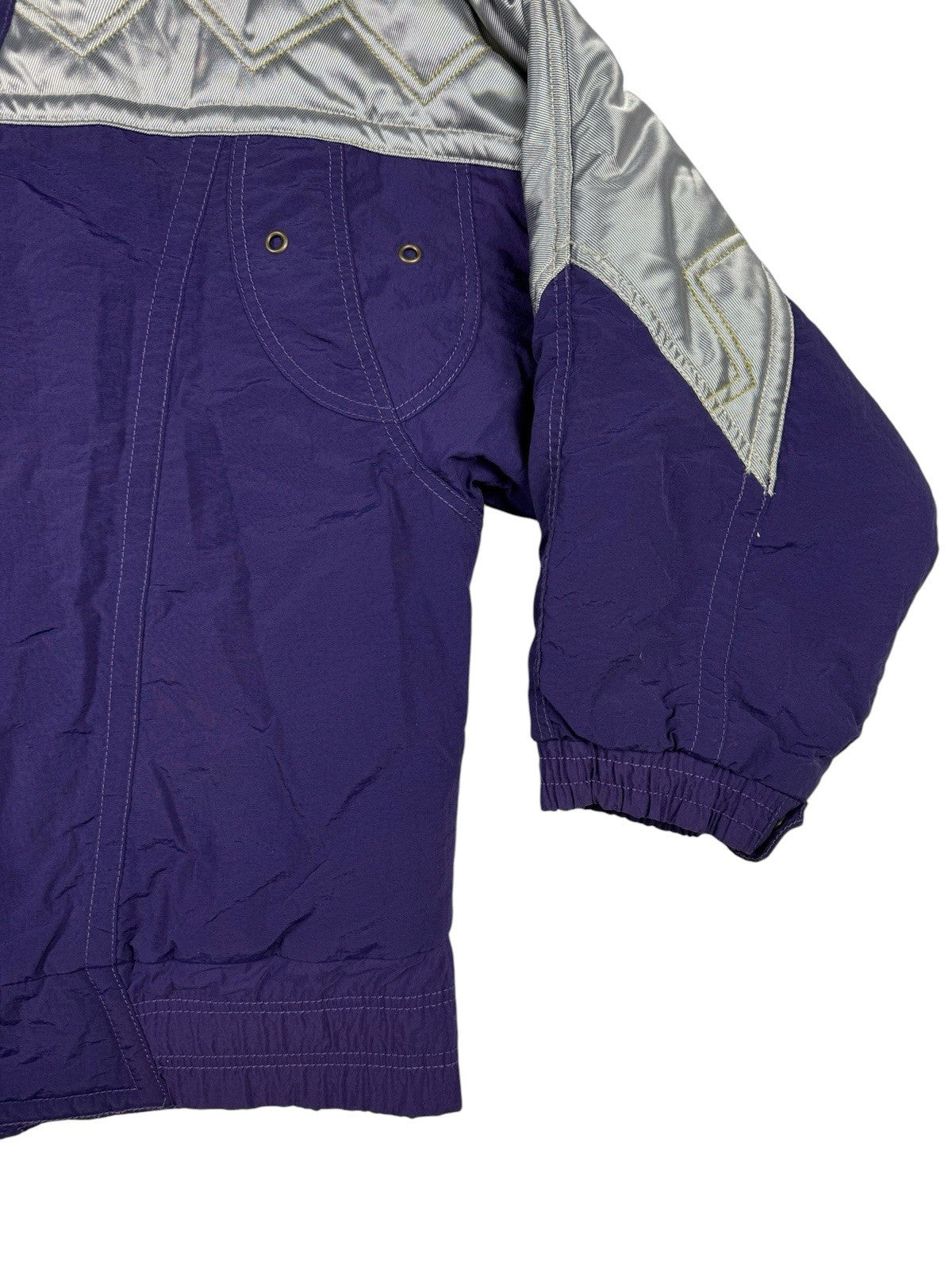 Retro Rodeo Purple Insulated Outdoor Y2K Zip Ski Jacket Women's Size 14