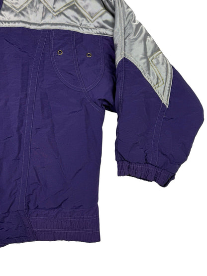 Retro Rodeo Purple Insulated Outdoor Y2K Zip Ski Jacket Women's Size 14