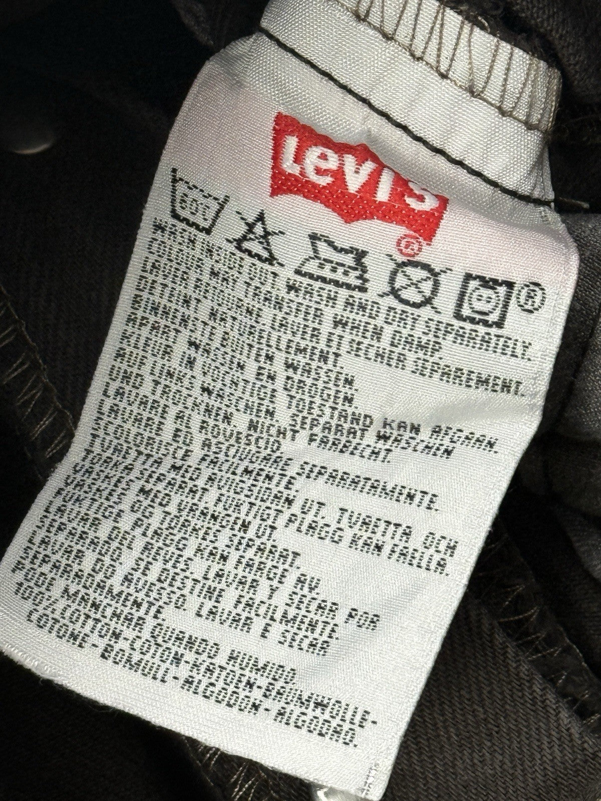 Levi's 501 Vintage Brown Straight Leg Denim Jeans 26W 34L