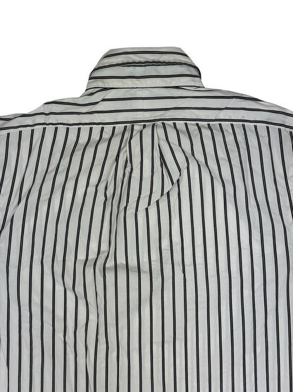 Polo Ralph Lauren White Striped Slim Fit Collared Shirt Large
