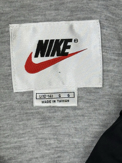 Nike Vintage Black Nylon Coaches Windbreaker Jacket Size 12-14 (Large)