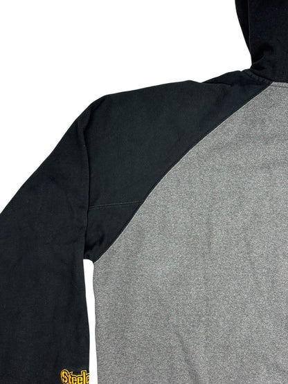 NFL Pittsburgh Steelers Retro Grey Zip Hoodie Jacket XL