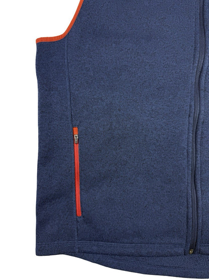 L.L. Bean Blue Fleece Gilet Zip Vest Bodywarmer Large Regular
