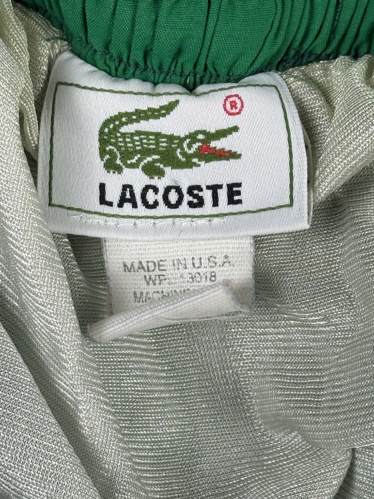 Lacoste Blue Retro Lined Nylon Sport Shorts Large
