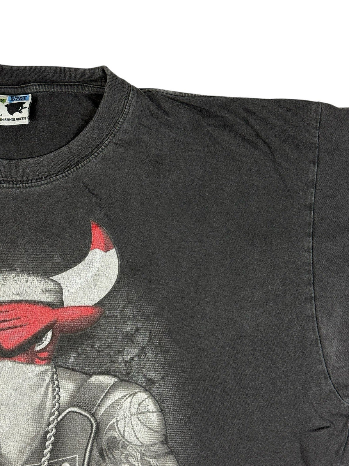 Phat Doc Black Chicago Bulls Retro Street Bullies Cotton Top 3XL