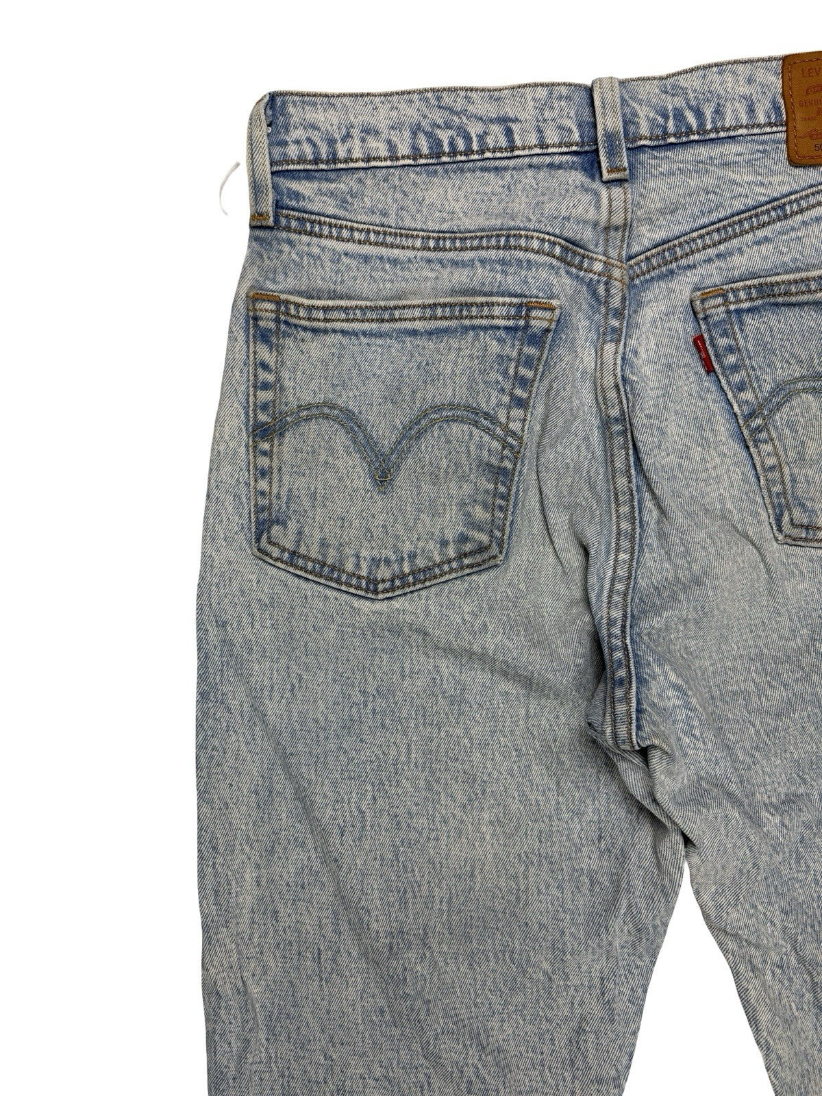 Levi's 501 Blue Denim Jeans Size 27W 26L