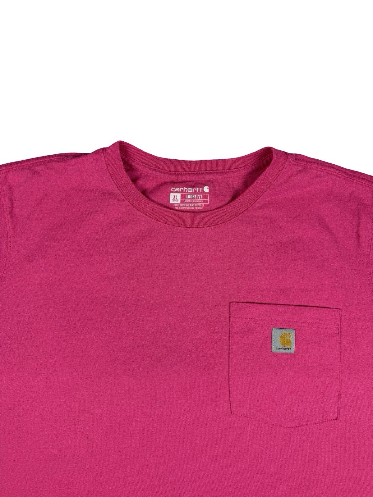 Carhartt Pink K87-W Pocket T-Shirt Loose Fit Women's XL (16-18)