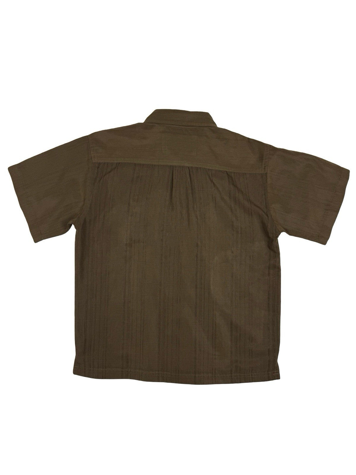 Dickies Striped Brown Polyester Button Shirt Youth Medium (age 8)