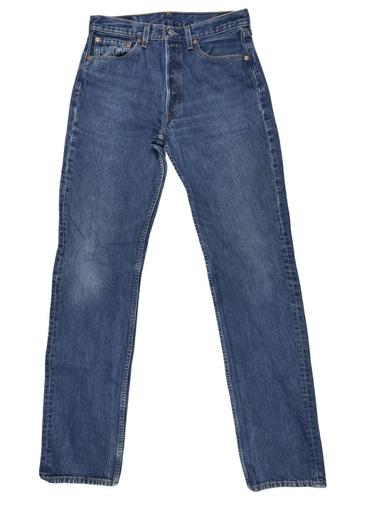 Levi's 501 Retro Blue Straight Leg Denim Jeans 32W 36L Made In USA