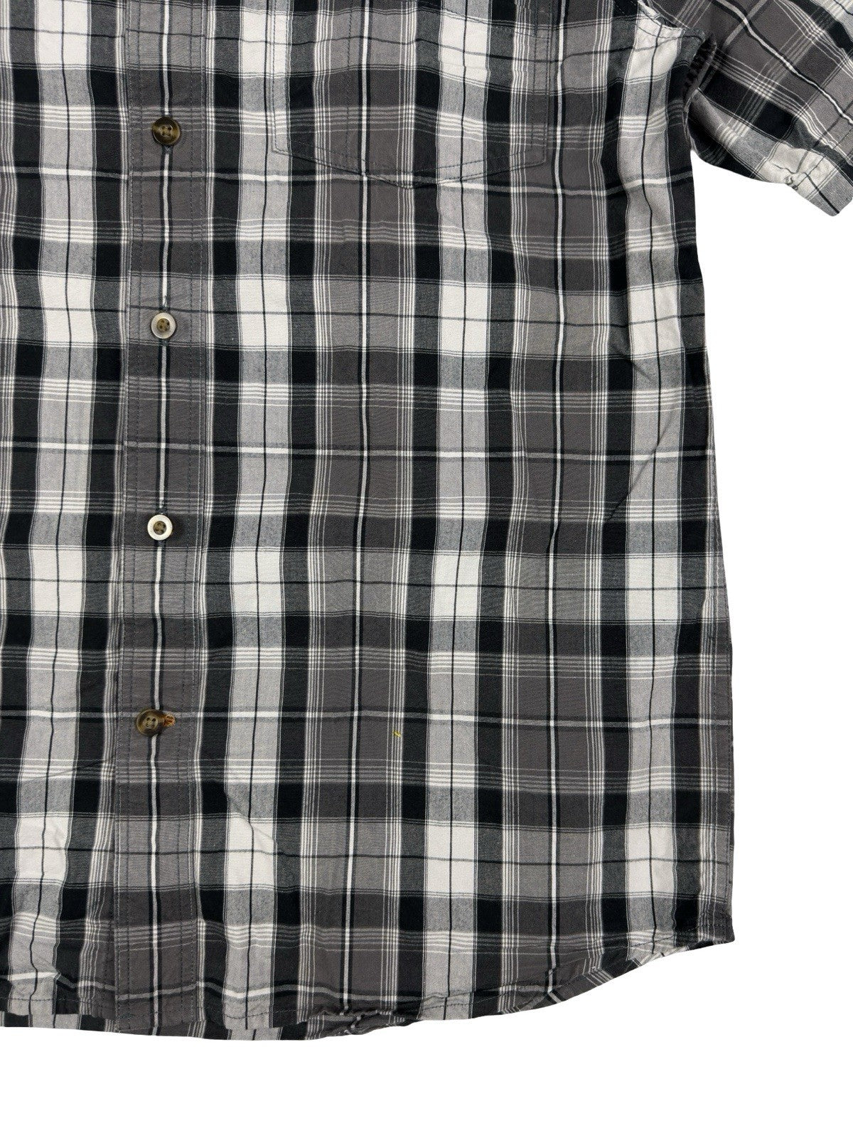Carhartt Essential Relaxed Fit Grey Plaid Short Sleeve Shirt Medium