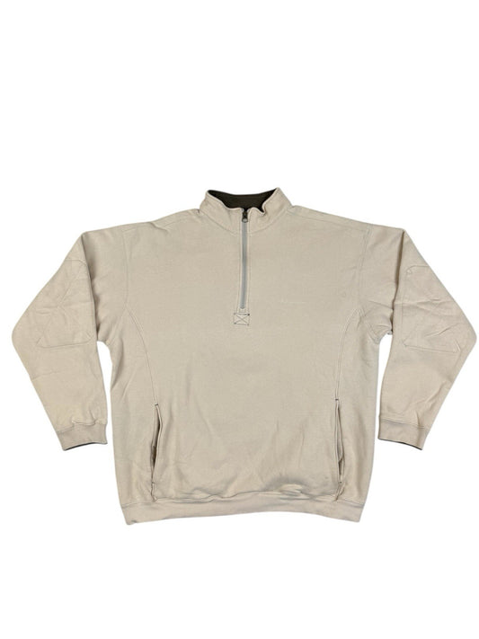 Columbia Retro Beige Fleece Lined 1/4 Zip Jumper XL