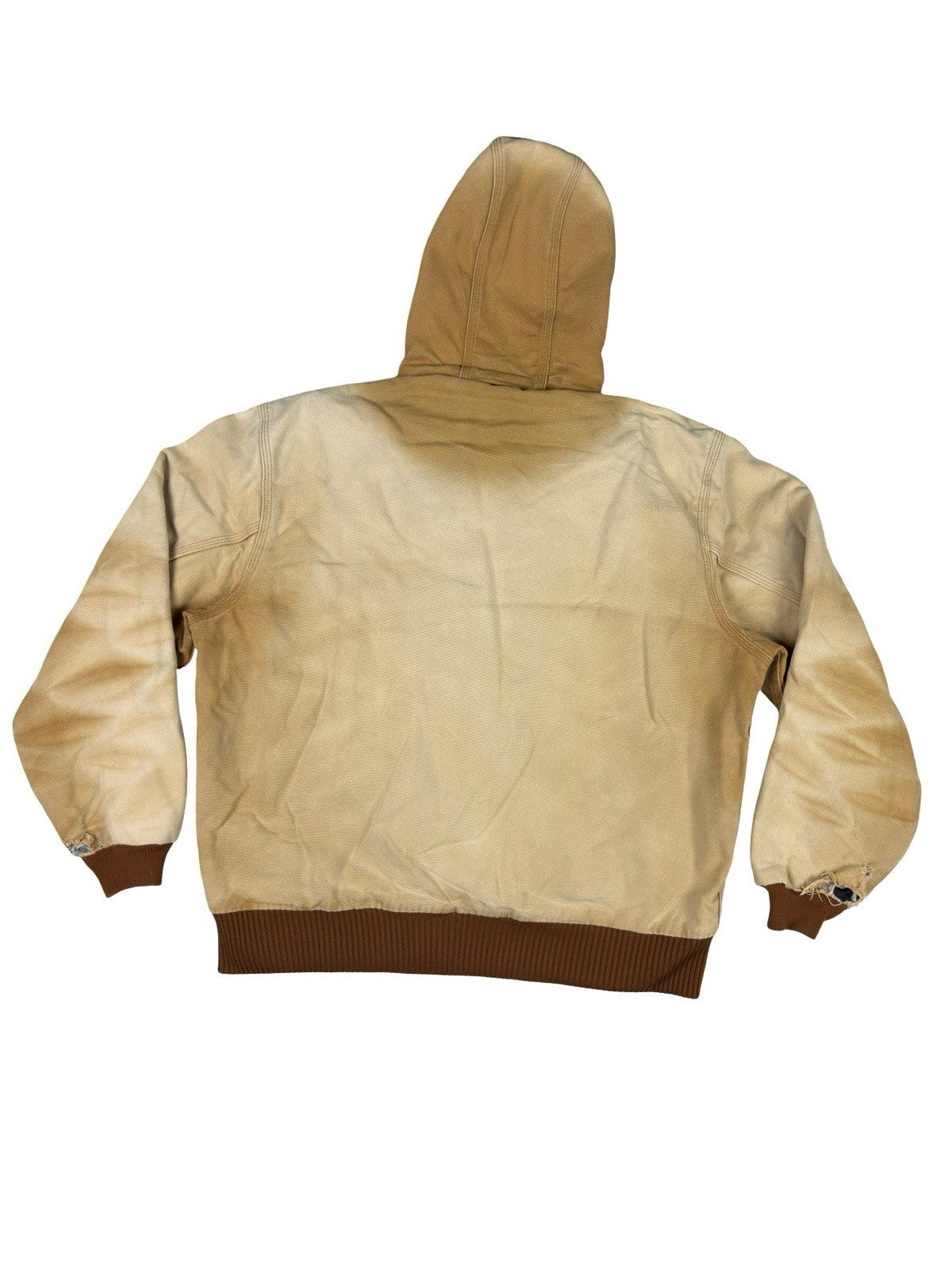 Carhartt J140 Brown Hooded Active Zip Workwear Jacket Large Regular