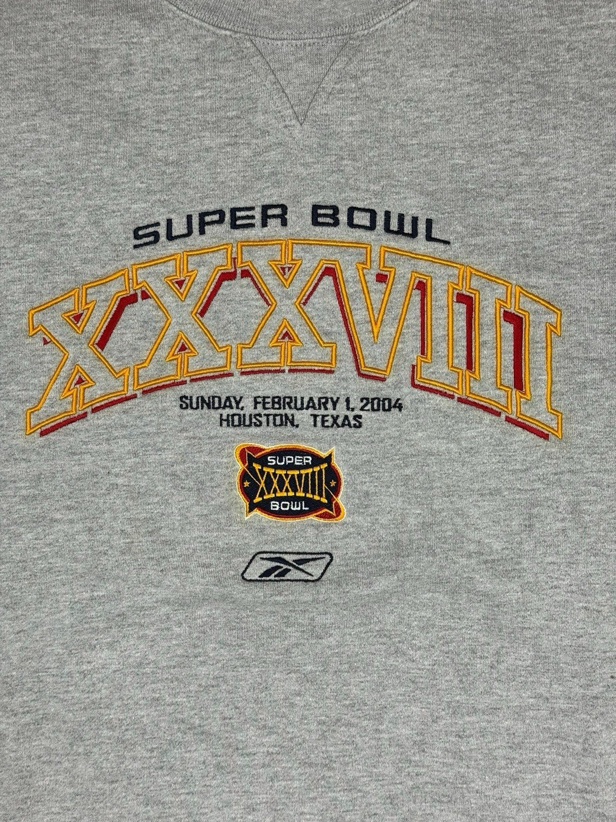 Reebok Retro Super Bowl 38 Grey Jumper XL