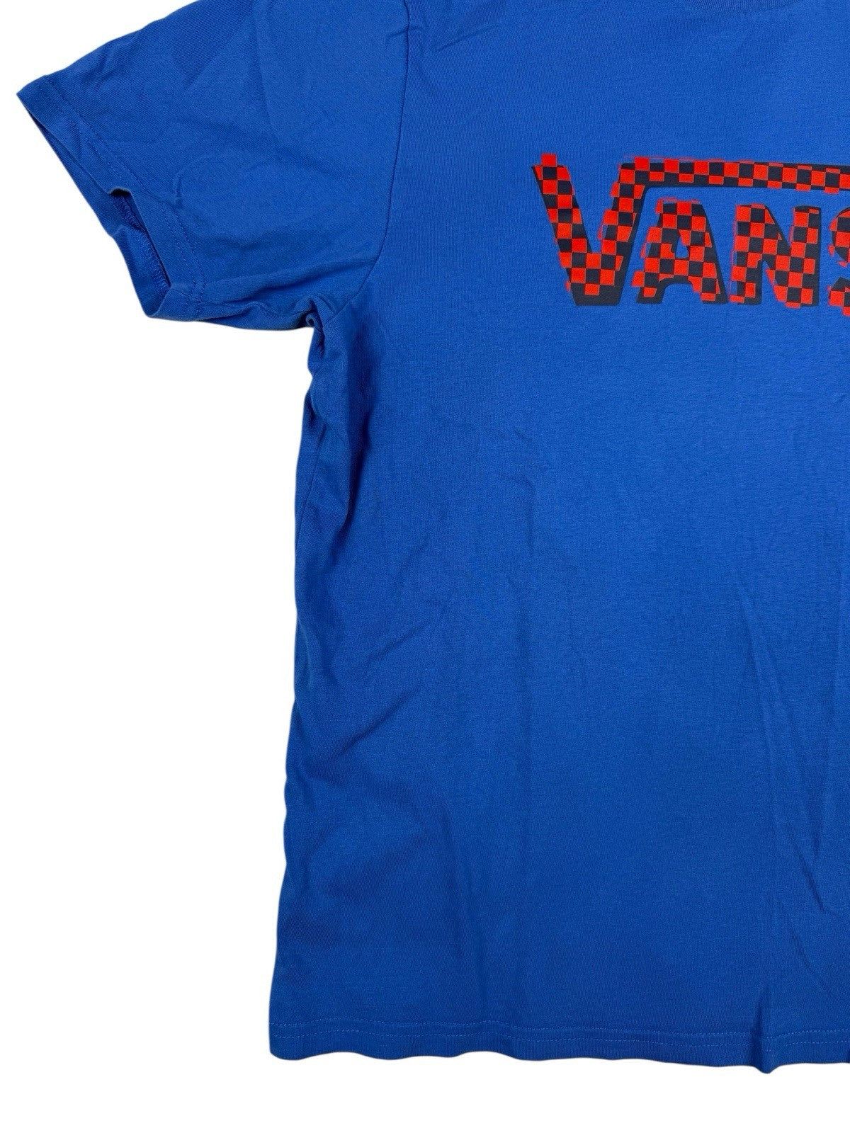 Vans Blue Printed Check  Top Boys XL