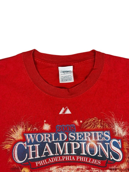 Philadelphia Phillies Red 2008 World Series Champions Top XL
