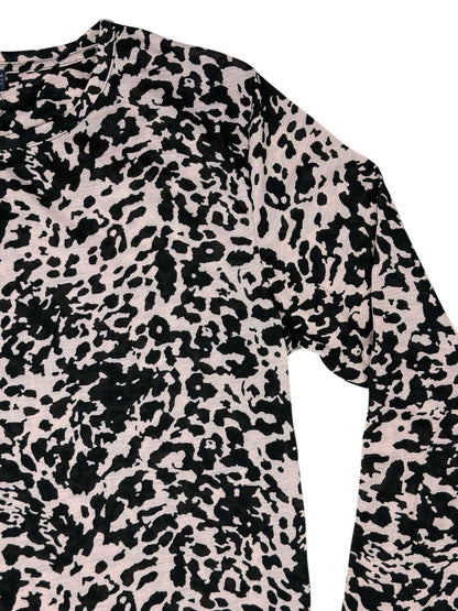 BNWT M&S Pink Leopard Print Long Sleeve Polyester Top