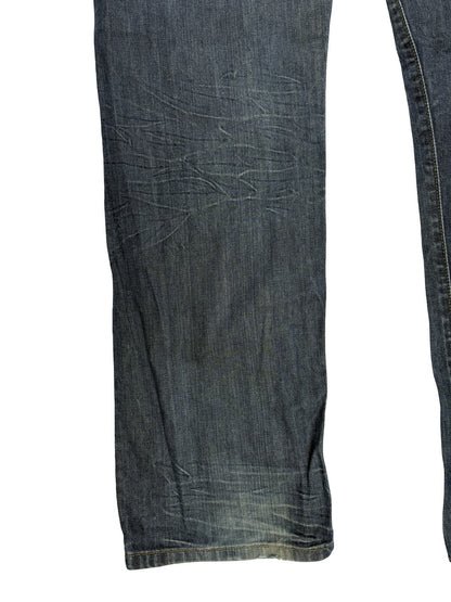 Levi's 501 Blue Straight Leg Button Fly Denim Jeans 36W 32L
