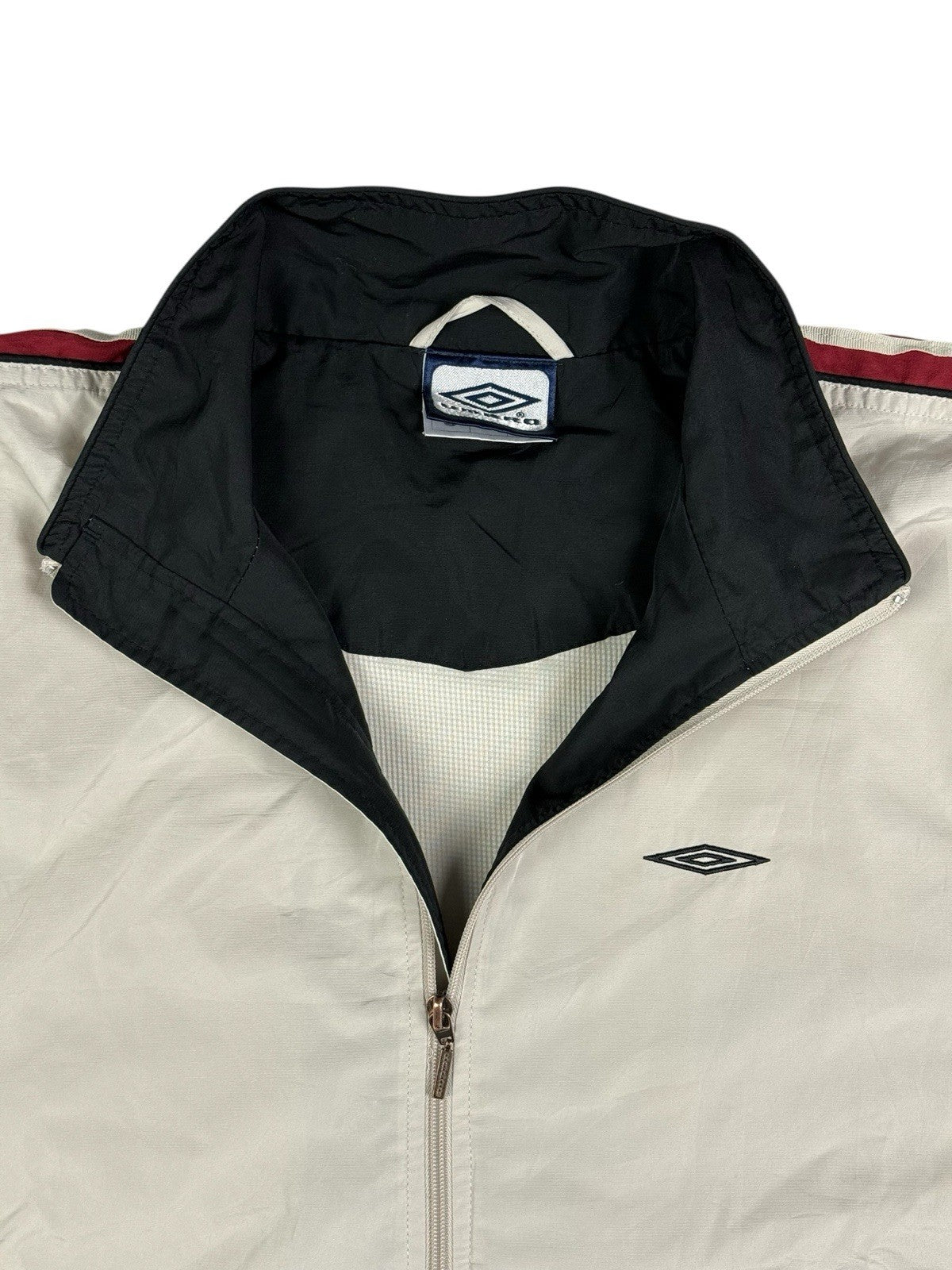 Umbro Retro Grey Y2K Lined Zip Track Jacket XL