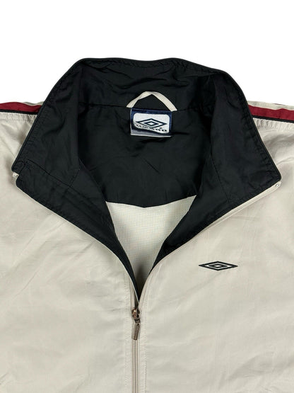 Umbro Retro Grey Y2K Lined Zip Track Jacket XL