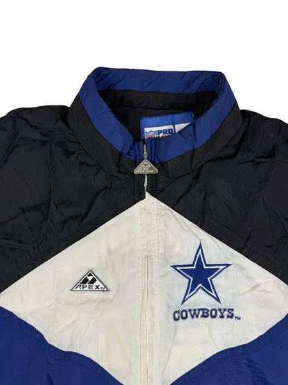 NFL Apex One Vintage Pro Line Dallas Cowboys Windbreaker Jacket Large