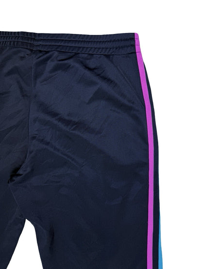 Adidas Blue Firebird 3 Stripe Trefoil Track Bottom Pant Trousers Women's Size 10