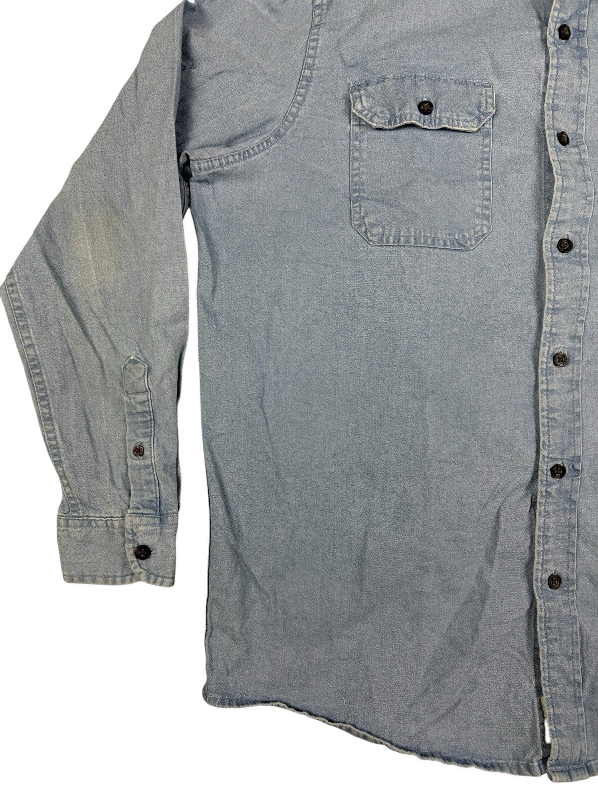 Wrangler Flex Comfort Blue Denim Western Shirt Large