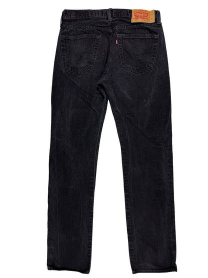 Levi's 501 Black Denim Straight Leg Jeans 34W 36L