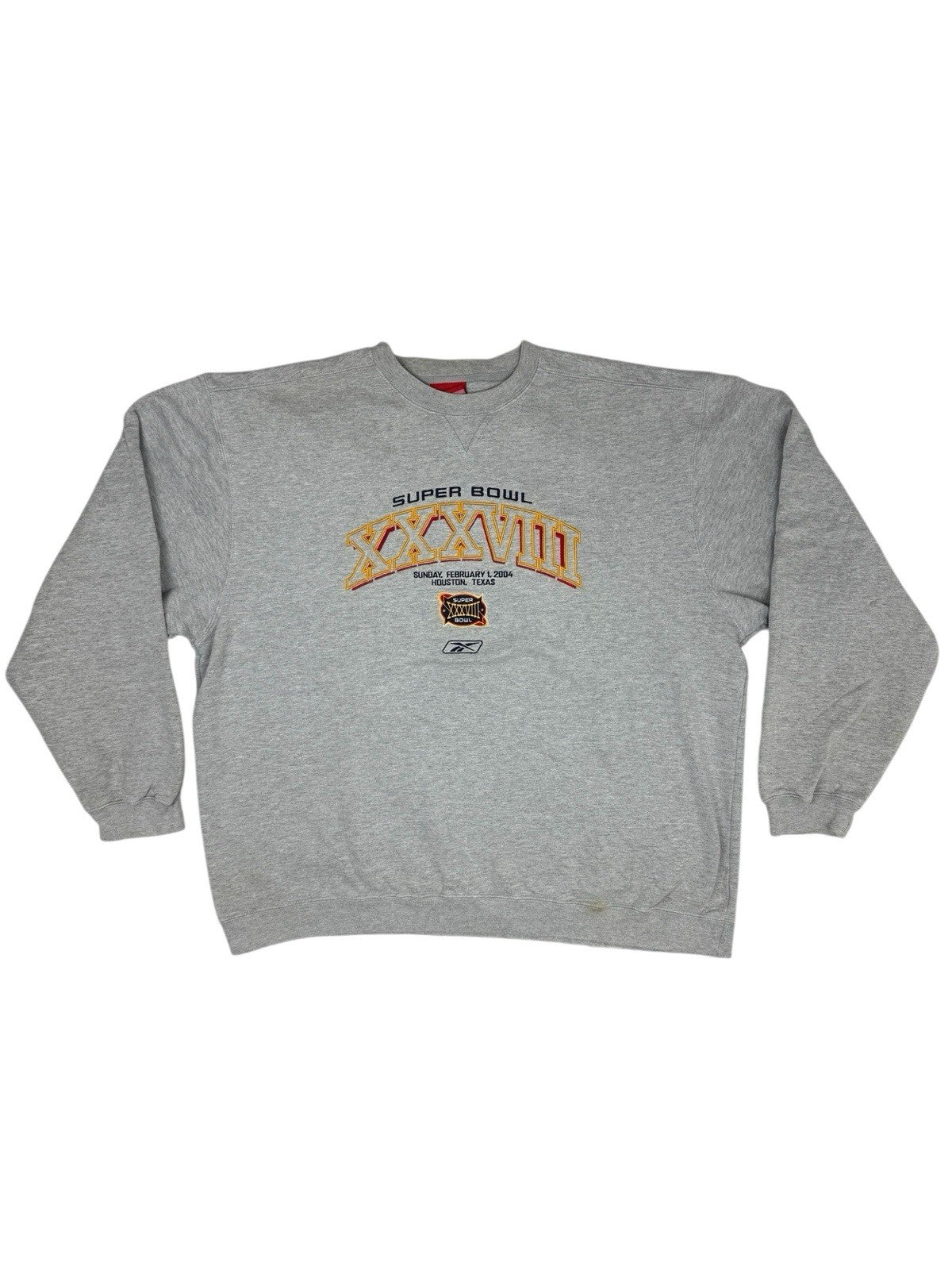 Reebok Retro Super Bowl 38 Grey Jumper XL