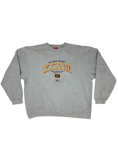 Reebok Retro Super Bowl 38 Grey Jumper XL