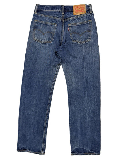 Levi's 501 Blue Denim Straight Leg Jeans Size 29W 30L