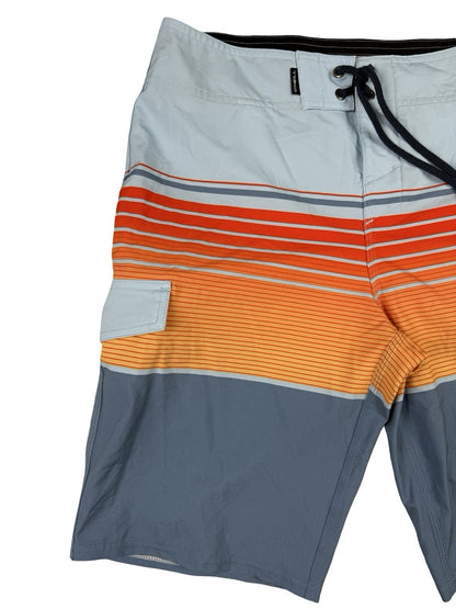 O'Neill Blue Striped Swim Trunk Board Shorts 30W