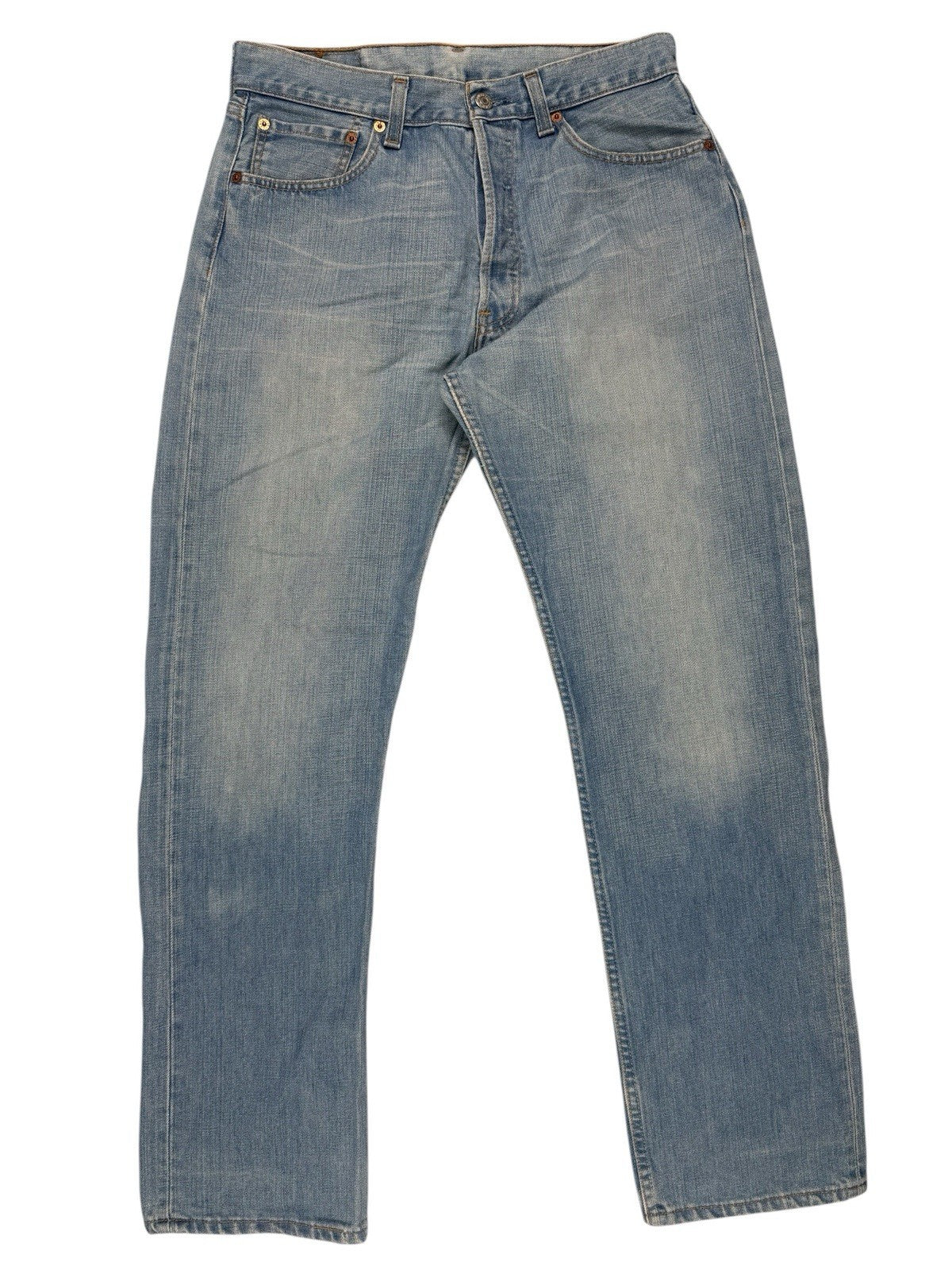 Levi's 501 Light Blue Straight Leg Denim Jeans 32W 32L