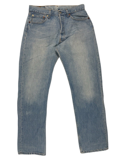 Levi's 501 Light Blue Straight Leg Denim Jeans 32W 32L
