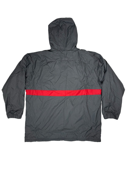 Nike Grey and Red Reversible Heavyweight Fleece Lined Jacket Large