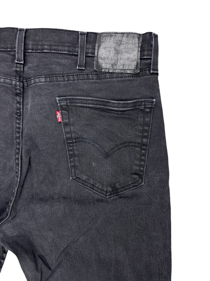 Levi's 511 Slim Fit Straight Leg Black Denim Jeans 38W 30L