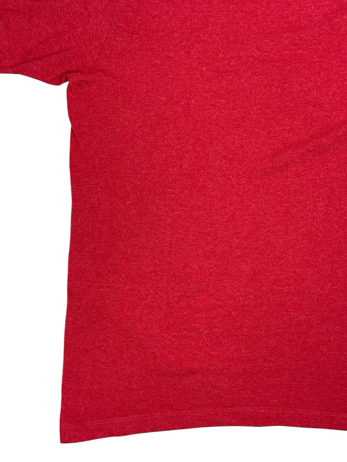University of Wisconsin Red Distressed Print American College Top T-Shirt Large