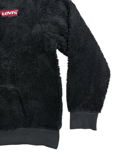 Levi's Black Fluffy Teddy Fleece Hoodie Youth XL (Age 13-15)